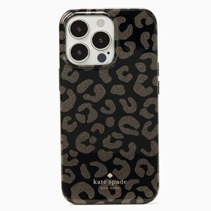 Kate Spade Black Leopard Print Phone Case